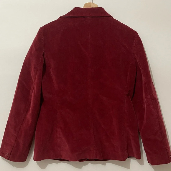 L.L. Bean Women’s Petites Corduroy Blazer Fall Red Size 6P - Picture 5 of 7